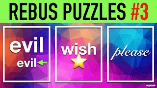 Rebus Puzzles with Answers 3 20 Picture Brain Teasers [upl. by Kneeland]