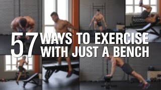 57 Ways To Exercise With Just A Bench [upl. by Ahsienal825]