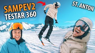 JAG LÄR SAMPEV2 ÅKA SKIDOR I ST ANTON  VLOGG 21 [upl. by Netty848]