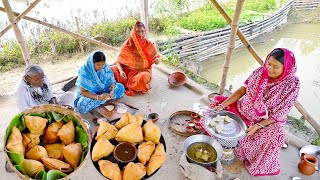 অনেকদিন পর নিজের হাতে গরম গরম খাস্তা সিঙ্গারা বানিয়ে বাড়ির সবাইকে খাওয়ালাম  singara recipe [upl. by Giglio]