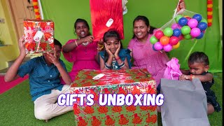 Birthday Gift Boxes Unboxing  இந்த Birthdayக்கு தான் புதுசா ஒரு Gift குடுத்து இருக்கோம் MrsAbi [upl. by Begga]