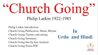 Church Going by Philip Larkin Line by Line Analysis In Urdu Church Going Summary in Urdu PDF [upl. by Iror]