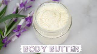 How to Make Whipped Body Butter LESS GREASY [upl. by Olvan]