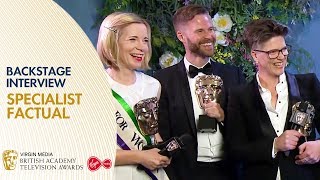 Suffragettes with Lucy Worsley Team React to Specialist Factual Win  BAFTA TV Awards 2019 [upl. by Devina418]