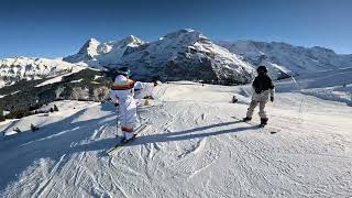 Piste 2 blue LauterbrunnenMÃ¼rren Switzerland [upl. by Dlaner90]