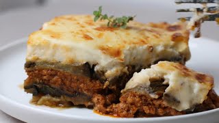 I prepare this delicious Greek Moussaka recipe with baked eggplant every week [upl. by Elolcin]