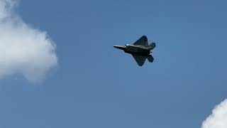 F22 Raptor at Geneseo Air Show 71324 [upl. by Ilise762]