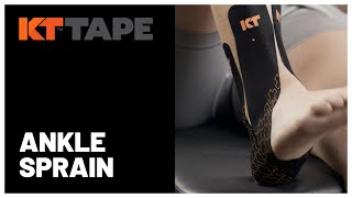 KT Tape Ankle Sprain Taping  Athletic Tape for Ankle Pain [upl. by Ahk]