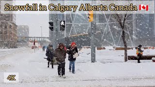 4K Snowfall in Calgary on early December Winter in Calgary Alberta Canada canada calgary [upl. by Heaps]