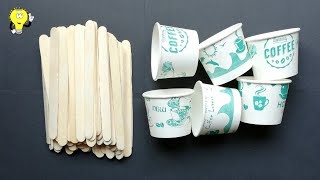 Wall Hanging With Ice Cream Sticks  DIY art and craft  Popsicle Stick Crafts  Best Out Of Waste [upl. by Acker980]