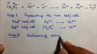 ion electron method  Vishal Rahal  redox reactions  balancing [upl. by Dellora951]