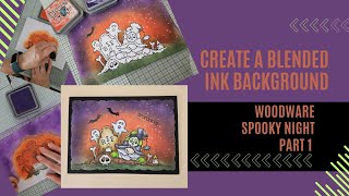 Create a card  Spooky Night Part 1  Inky Background [upl. by Mahseh]