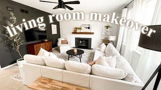 EXTREME LIVING ROOM MAKEOVER 2021 COZY DIY [upl. by Ellennaj515]