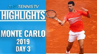 Djokovic And Coric Survive Cilic And Wawrinka Knocked Out  MonteCarlo 2019 Highlights Day 3 [upl. by Asle965]