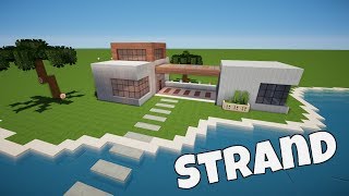 MINECRAFT MODERNES STRANDHAUS bauen TUTORIAL HAUS 111 [upl. by Odnaloy207]