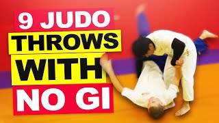 9 Basic Judo Throws Without A Gi  NoGi Judo Mechanics [upl. by Redman129]