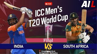 SOUTH AFRICA vs INDIA ICC T20 WORLD CUP MATCH LIVE CRICKET FINAL COMMENTARY  IND vs SA Final [upl. by Bucky887]