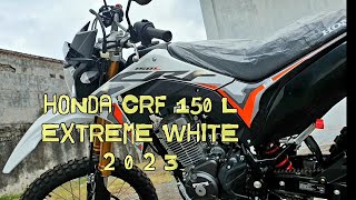 Honda CRF 150 L 2023 EXTREME WHITE  CRF Keren Warna PUTIH [upl. by Pierro]