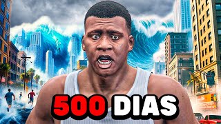 SOBREVIVÍ 500 DÍAS a un TSUNAMI en GTA 5 Película [upl. by Chadbourne]