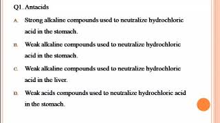 Antacids MCQ [upl. by Airogerg]