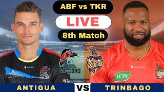 CPL Live Antigua and Barbuda Falcons vs Trinbago Knight Riders  ABF vs TKR Live 8th Match CPL 2024 [upl. by Weig]