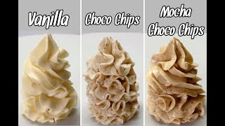 How to make Stable Condensed Milk Buttercream  Three Flavours Buttercream Easy Recipes [upl. by Erin524]