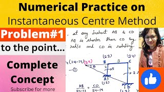 Instantaneous Centre Numerical Problem1  Step by Step Simple Explanation  pragyaniketan92 [upl. by Clarise]