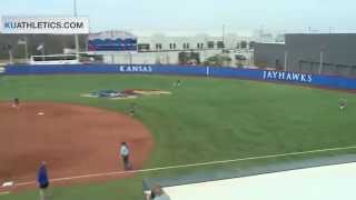 First Win at Rock Chalk Park  Kansas Softball  31315 [upl. by Alleusnoc]