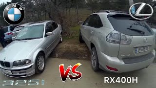 BMW 325i E46 MT5 vs Lexus RX400H [upl. by Ainezey641]