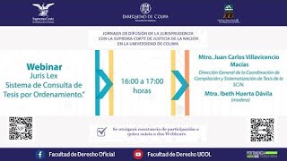 Webinar quotJuris Lex Sistema de Consulta de Tesis por Ordenamientoquot [upl. by Entirb337]