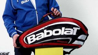 TennisPointde  Babolat Racket Holder X12 Team Line Red [upl. by Enelrad]