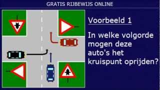 EXAMEN RIJBEWIJS B VRAGEN VOORRANG VOORRANGSREGELS 1 [upl. by Chandler]