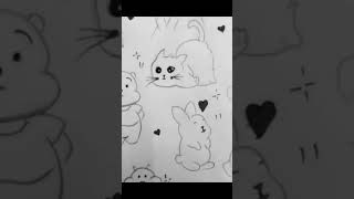 All cartoon in one page Cartoon drawing  pencildrawing shorts [upl. by Raji]