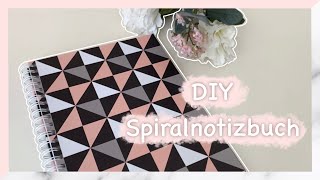 DIY Spiralnotizbuch selber machen 📒  super einfach  Schreibwaren selber machen [upl. by Aicnorev234]