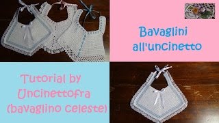 bavaglini alluncinetto tutorial bavaglino celeste [upl. by Bolton944]