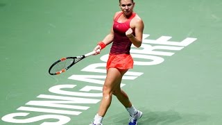 Simona Halep vs Flavia Pennetta  2015 WTA Finals Highlights [upl. by Eniaj]