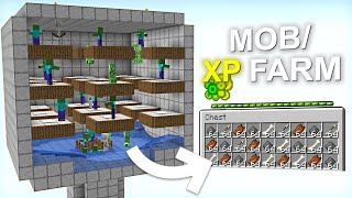 Minecraft Easiest Mob XP Farm Tutorial 120 Without Spawner [upl. by Norramic]