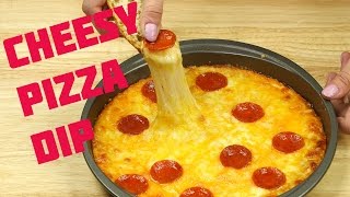 How to Make Cheese Dip Easy Cheese amp Pepperoni Pizza Dip  FoodPorn [upl. by Kevyn]