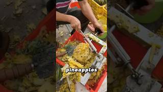 Technique for peeling pineapples in seconds [upl. by Notlrak]