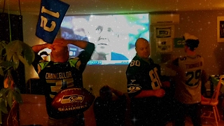 Seattle Seahawks fans react to Super Bowl XLIX ending [upl. by Yelra972]