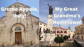 Grumo Appula Italy Rachel’s Great Grandma’s Hometown  Italy Travel Vlog 3 [upl. by Blight]