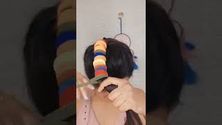 Ponytail Using 50 Rubberbands Challenge 🤯🥵 Pass or Fail  50rubberband challenge shorts [upl. by Glavin]