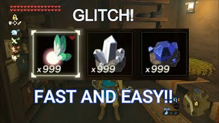 Fast and easy 999 of any material glitch Zelda Breath of the Wild [upl. by Enegue817]