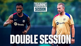 🥵 DOUBLE SESSION  OFFICIAL STAFF PHOTO  FC Barcelona training 🔵🔴 [upl. by Miett]