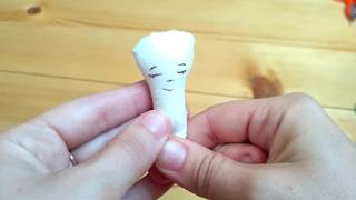 How to embroidery the rag doll face tutorial DIY rag doll face [upl. by Aitnahs936]