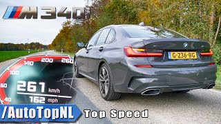 BMW M340i xDrive  0261KMH 0162MPH  ACCELERATION TOP SPEED amp LAUNCH CONTROL by AutoTopNL [upl. by Tiffani]