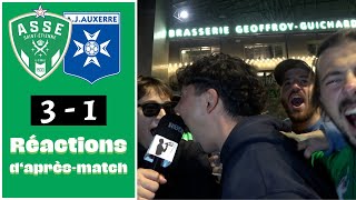 SAINT ETIENNE  AUXERRE ASSE  AJA 31  REACTIONS DAPRESMATCH MICRO SOP [upl. by Eiznyl335]