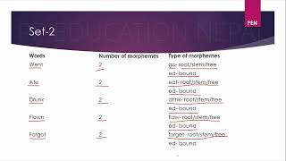 Discussion of answers related to number and type of morphemes [upl. by Irra]