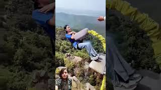 Bungee 🥱Jumping With Rope In Beautiful Place Adventures bungeejumping shorts vlog [upl. by Airym]