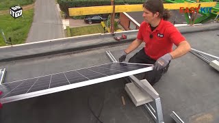 DIY Zelf je zonnepanelen plaatsen plat dak met Easykit [upl. by Yenots100]